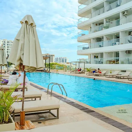 Moderno Apartasuit, Vista Al Mar Con Dos Balcones Apartamento Cartagena